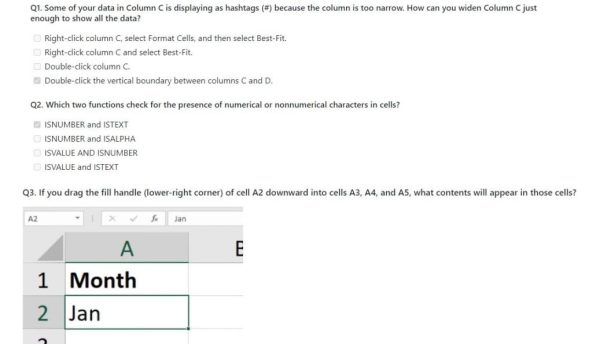 آزمون لینکدین برای Excel 1
