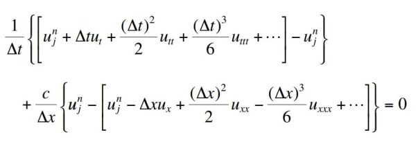 سری تیلور برای معادله موج
