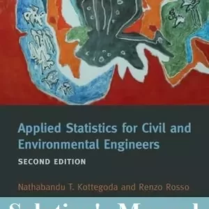 Applied Statistics for Civil eng G.R. Kottegoda - solutions manual cover