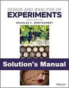 دانلود حل المسائل (حل تمرین) کتاب طراحی و تحلیل آزمایش نوشته داگلاس سی. مونتگومری